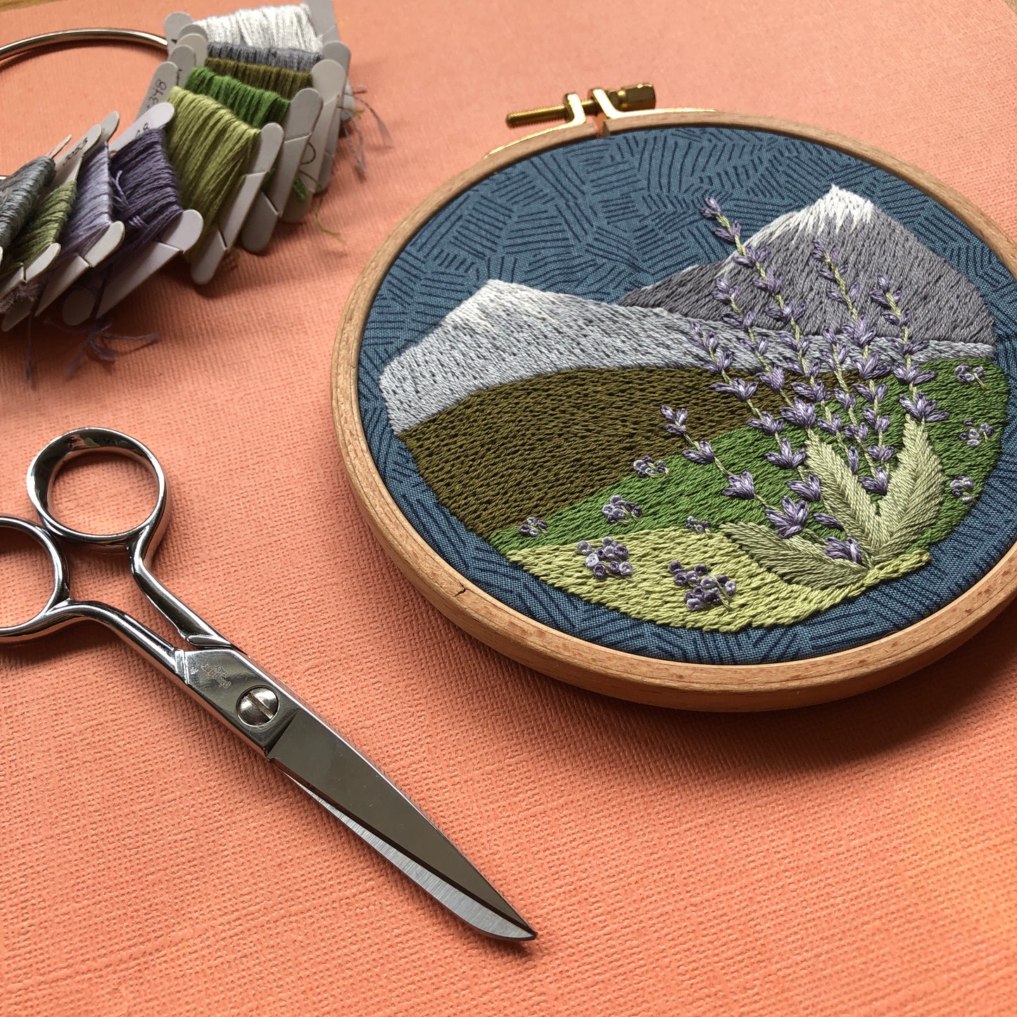 Lavender Fields - Hand Embroidery Pattern PDF