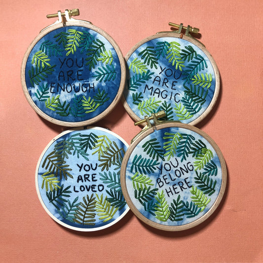 Positive Plants -Beginner Embroidery DIY Craft Kit