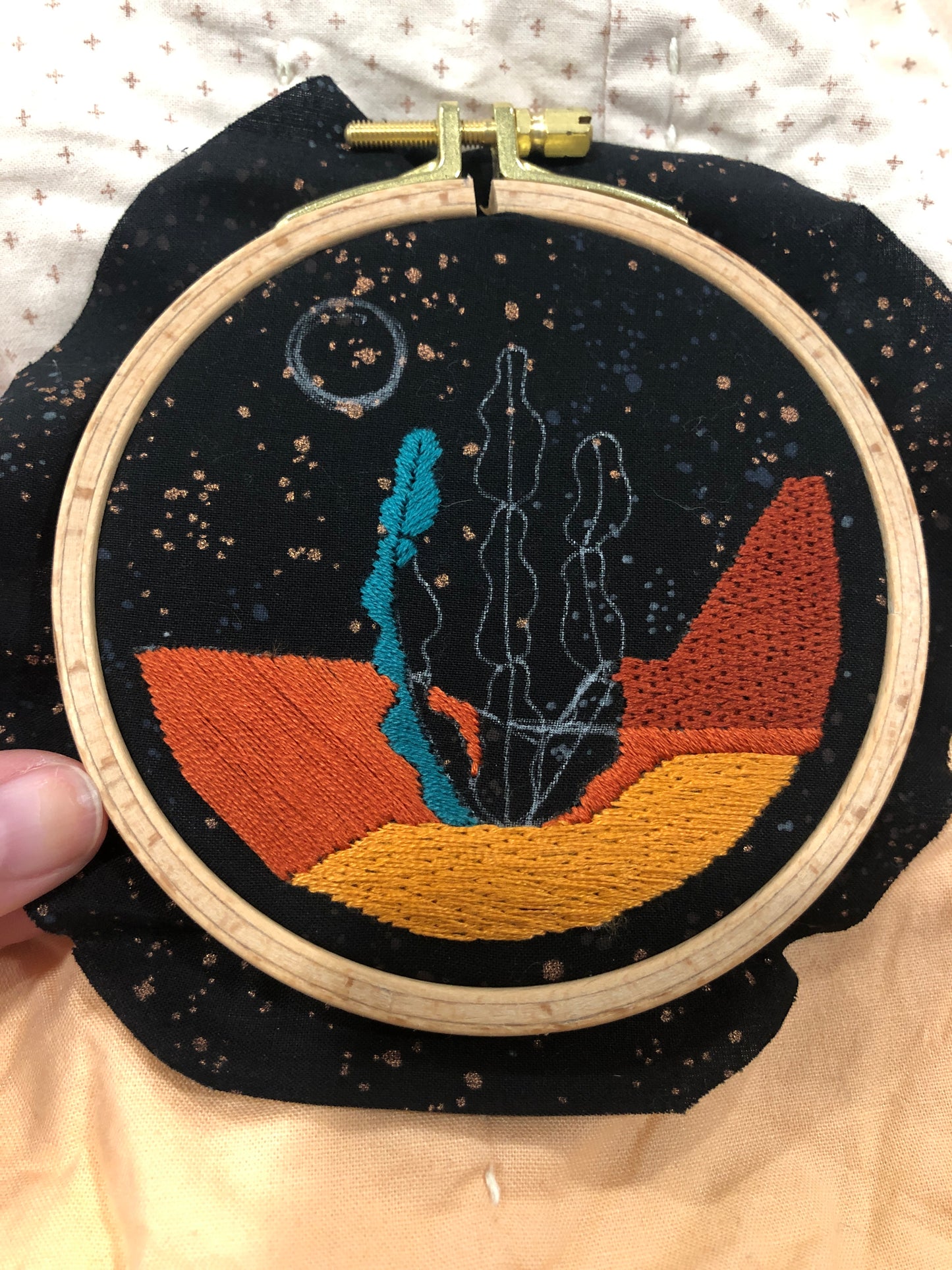 Desert Moon - Beginner Hand Embroidery Pattern PDF