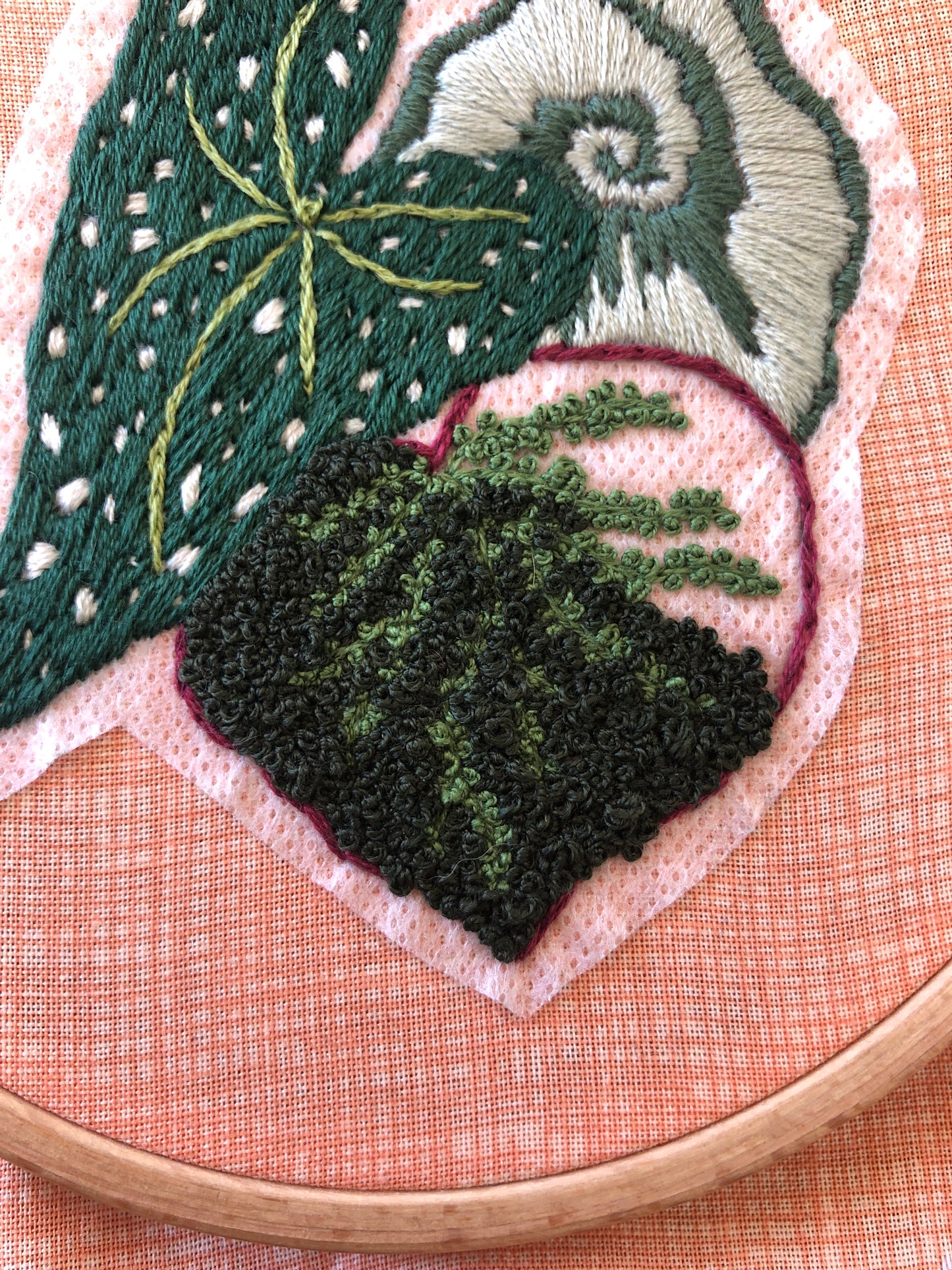 Oh My Begonia - Beginner Hand Embroidery Pattern PDF