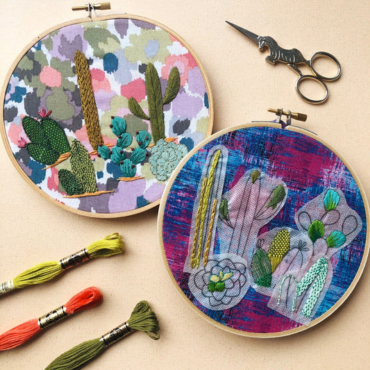 Cacti - Peel Stick and Stitch Hand Embroidery Patterns