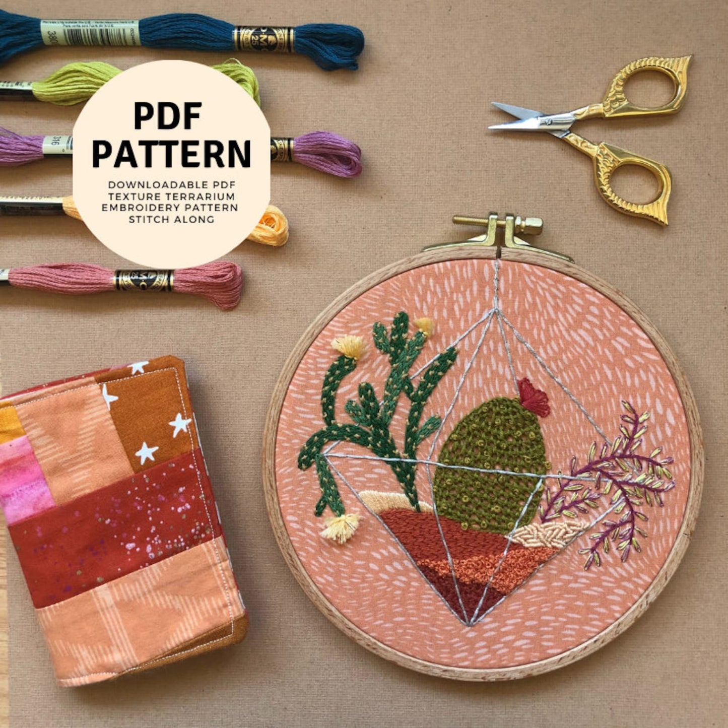 Texture Terrarium - Advanced Hand Embroidery Pattern