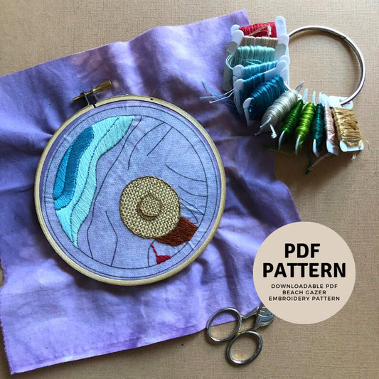 Beach Gazer - Intermediate Hand Embroidery Pattern