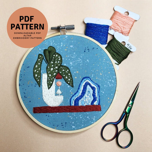 Begonia + Geode - Intermediate Hand Embroidery Pattern